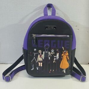 Bioworld My Hero Academia League of Villains mini Backpack - Black and Purple